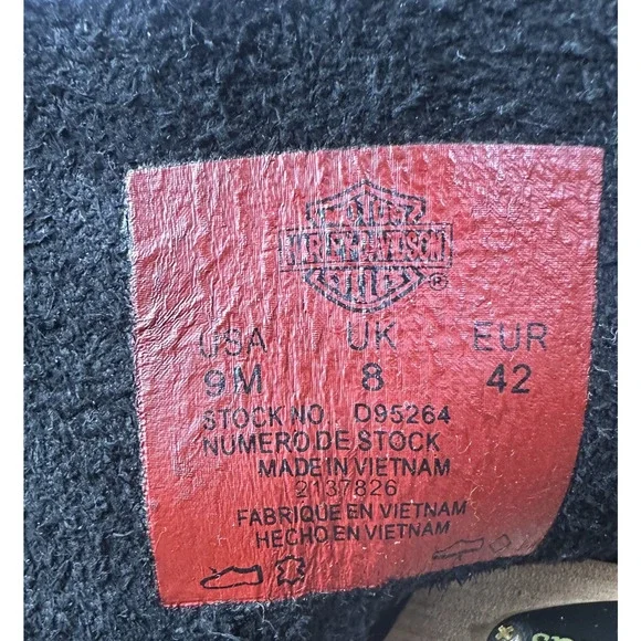 Harley Davidson Ranger 8” Black Leather Zip Lace Buckle Motorcycle Boot Mens 9 M - Picture 11 of 16